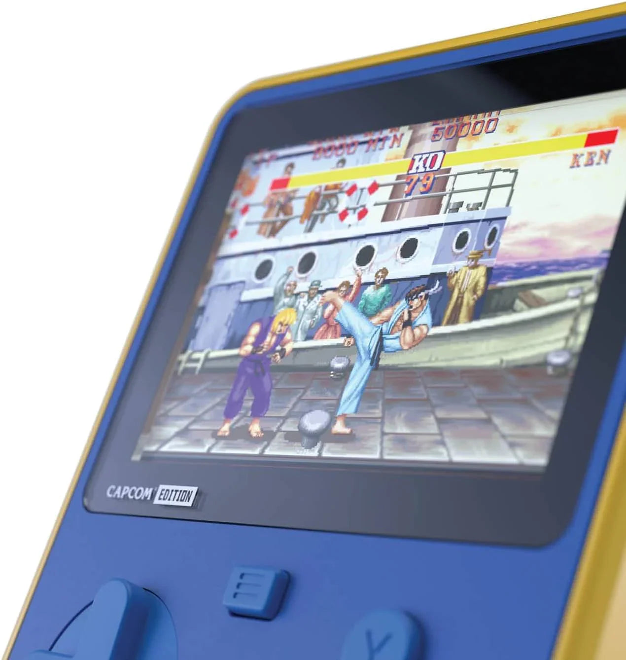 携帯型レトロゲーム機 Hyper Mega Tech Super Pocket Capcom Edition Blaze Entertainment ポケットサイズ カプコン名作アーケードゲーム12タイトル内蔵 Mega Man含む 高品質IPSスクリーン USB-C充電対応 セーブロード機能搭載 並行輸入品