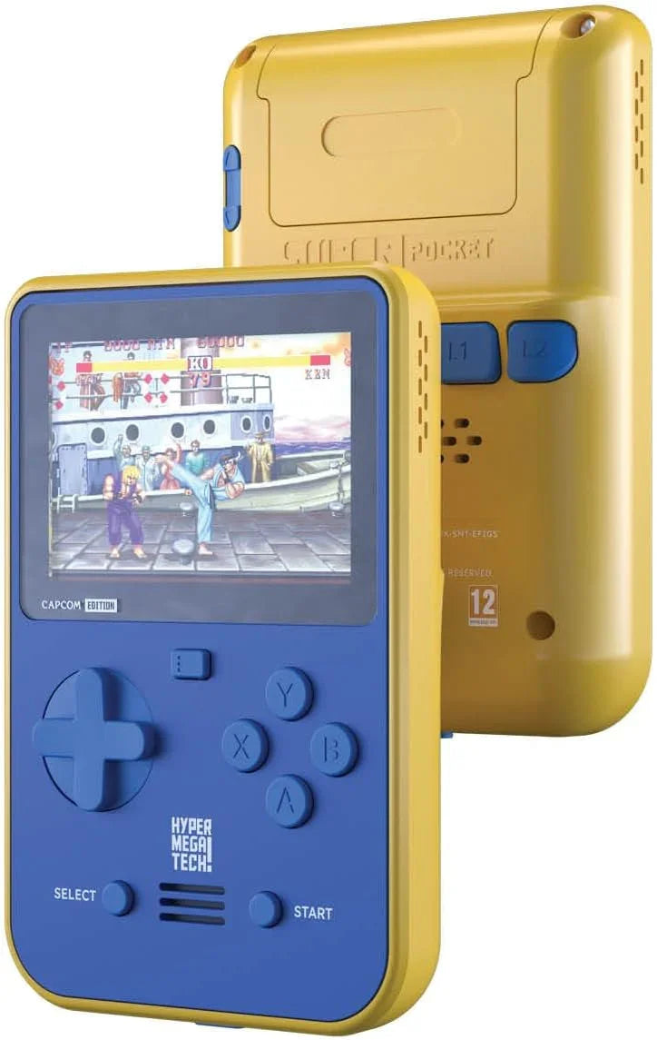 携帯型レトロゲーム機 Hyper Mega Tech Super Pocket Capcom Edition Blaze Entertainment ポケットサイズ カプコン名作アーケードゲーム12タイトル内蔵 Mega Man含む 高品質IPSスクリーン USB-C充電対応 セーブロード機能搭載 並行輸入品