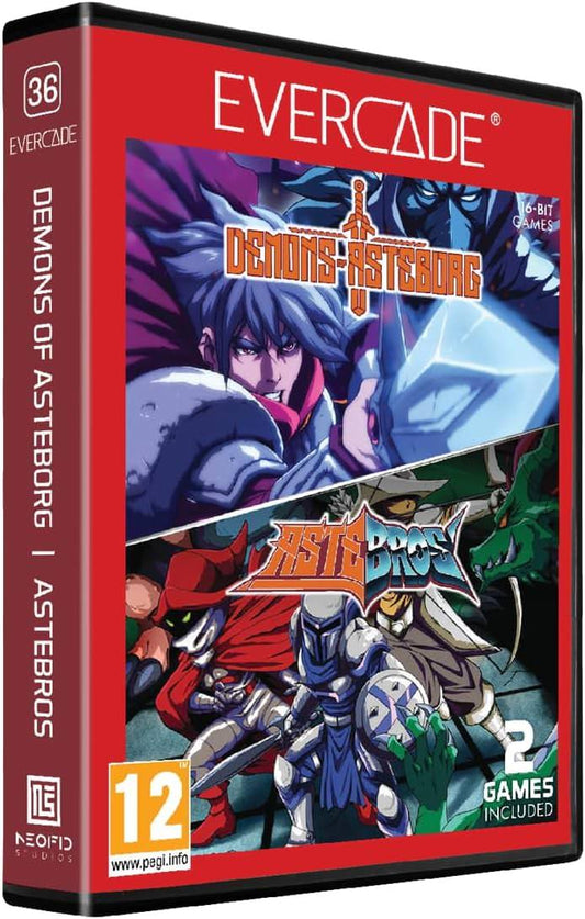 ゲームソフト Demons of Asteborg Astebros Evercade Neofid Studios 16ビット黄金時代 精神継承 最新技術融合 アクションプラットフォーマー 高評価協力プレイ対応 レトロゲームファン必携 幻想世界冒険 無限リプレイ可能 並行輸入品