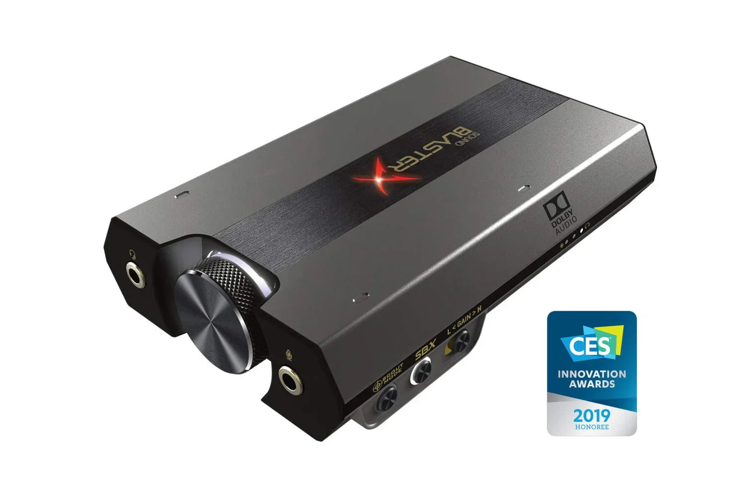 ゲーミングオーディオインターフェース Sound BlasterX G6 Creative 32bit 384kHz 高音質 USB DAC 130dB ダイナミックレンジ Xamp バイアンプ設計 7.1バーチャルサラウンド Scout Mode 多機能コンパクト設計 PC PS Xbox Nintendo対応