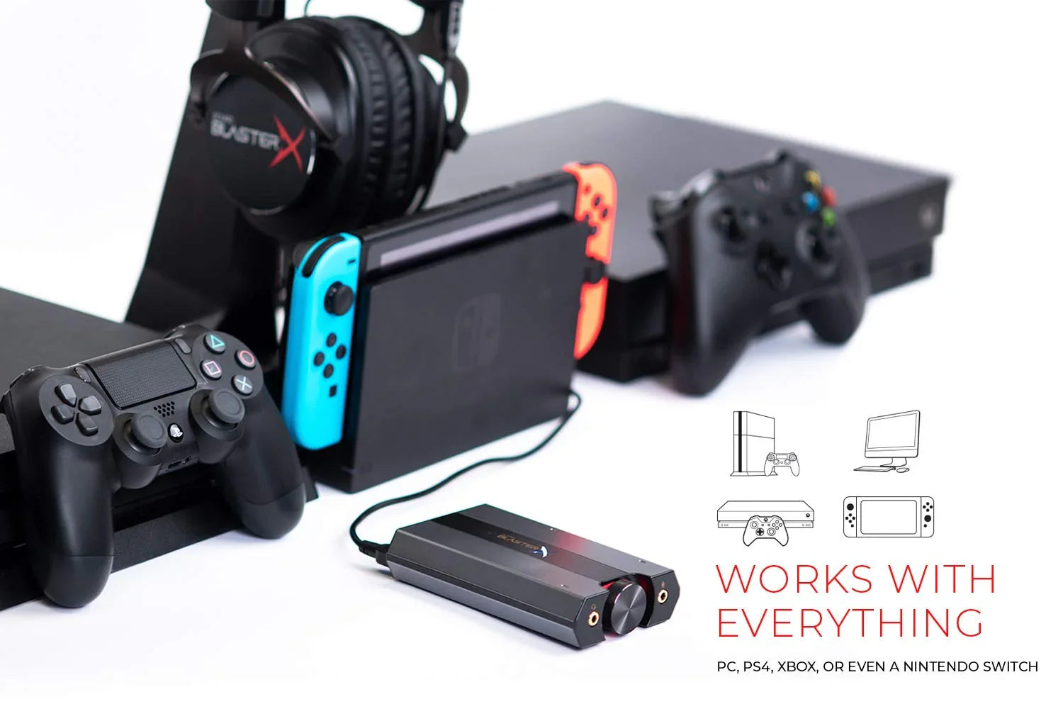 ゲーミングオーディオインターフェース Sound BlasterX G6 Creative 32bit 384kHz 高音質 USB DAC 130dB ダイナミックレンジ Xamp バイアンプ設計 7.1バーチャルサラウンド Scout Mode 多機能コンパクト設計 PC PS Xbox Nintendo対応