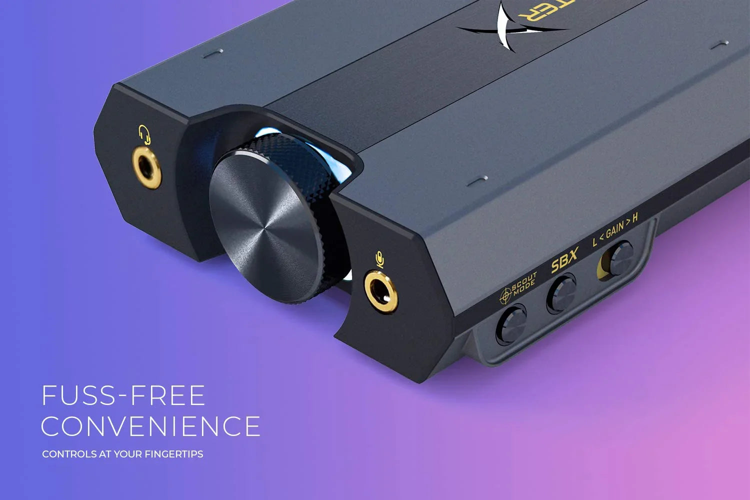 ゲーミングオーディオインターフェース Sound BlasterX G6 Creative 32bit 384kHz 高音質 USB DAC 130dB ダイナミックレンジ Xamp バイアンプ設計 7.1バーチャルサラウンド Scout Mode 多機能コンパクト設計 PC PS Xbox Nintendo対応