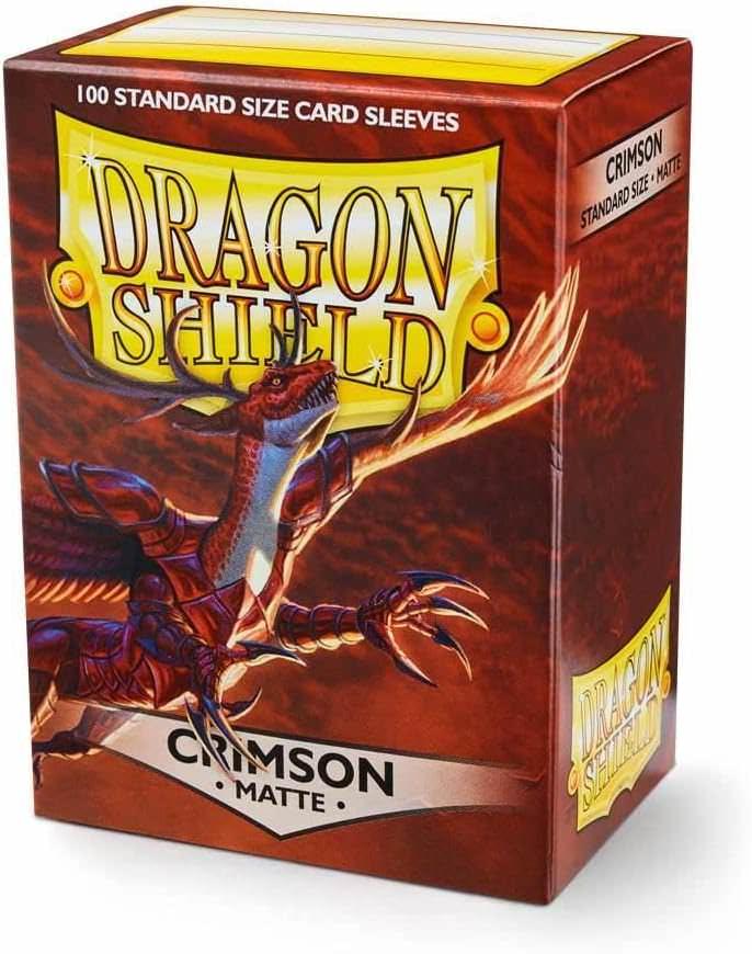 カードスリーブ Dragon Shield マットクリムゾン スタンダードサイズ 100枚入り 高品質 ポリプロピレン PVCフリー 酸なし 120ミクロン 厚 手触り良 シャッフル快適 デッキ管理向け 対応ゲーム多数 長期保存 安心 保護 効率的収納