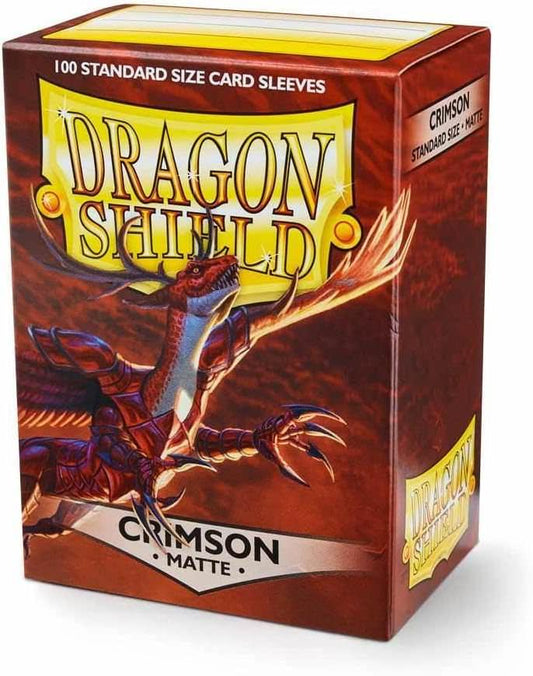 カードスリーブ Dragon Shield マットクリムゾン スタンダードサイズ 100枚入り 高品質 ポリプロピレン PVCフリー 酸なし 120ミクロン 厚 手触り良 シャッフル快適 デッキ管理向け 対応ゲーム多数 長期保存 安心 保護 効率的収納