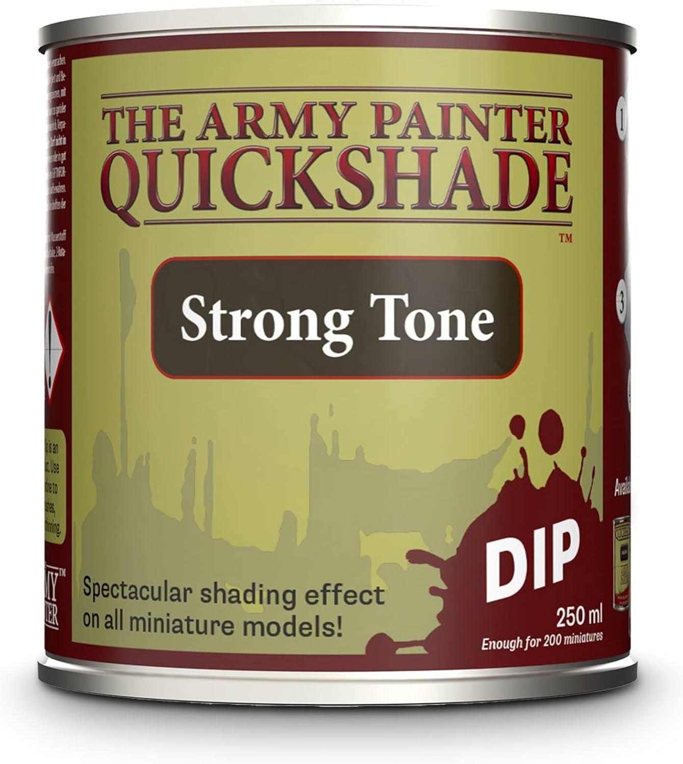 ミニチュアペイント ミニチュア塗装 The Army Painter Quickshade Dip Strong Tone 浸け塗り剤 陰影付け ミニチュアコレクション 10-28mmサイズ 水性アクリル塗料 ベースカラー シェイディング ウォッシング 濃い茶色 赤色 並行輸入品 - Trade Center