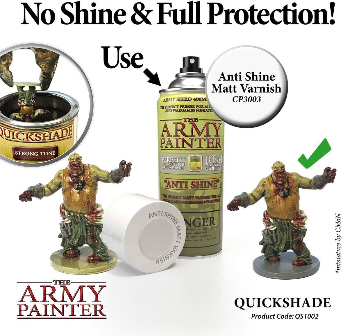 ミニチュアペイント ミニチュア塗装 The Army Painter Quickshade Dip Strong Tone 浸け塗り剤 陰影付け ミニチュアコレクション 10-28mmサイズ 水性アクリル塗料 ベースカラー シェイディング ウォッシング 濃い茶色 赤色 並行輸入品 - Trade Center