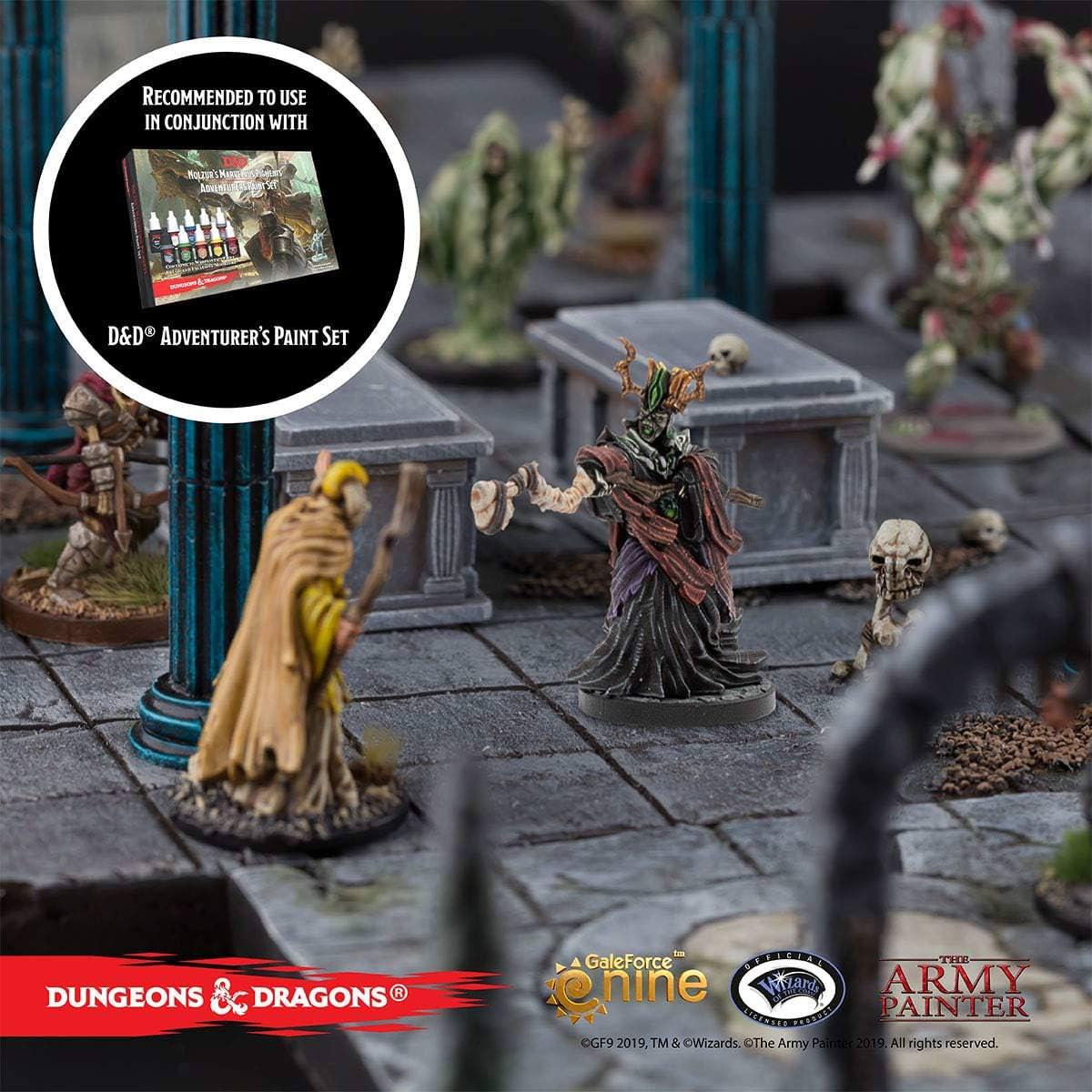 ミニチュアペイント アーミーペインター D＆D アンデッドペイントセット デミリッチアサーラックミニチュア付属 高品質水性アクリル塗料10色 ウォッシュ メタリック含む 精密ドロッパーボトル入り 初心者からベテラン対応