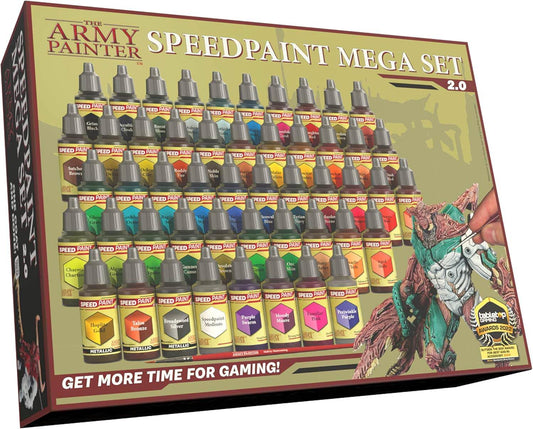 ミニチュアペイント The Army Painter Speedpaint Mega Set 2.0 革新的一度塗り技術搭載 46色メタリック3色含む50本セット 高品質塗料均一混合ステンレス混合ボール採用 ミニチュアホビー向け次世代塗装革命的ソリューション