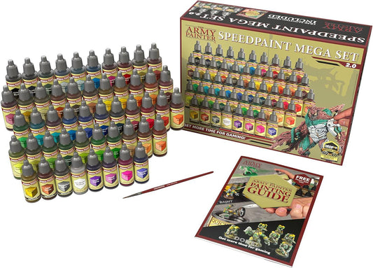 ミニチュアペイント The Army Painter Speedpaint Mega Set 2.0 革新的一度塗り技術搭載 46色メタリック3色含む50本セット 高品質塗料均一混合ステンレス混合ボール採用 ミニチュアホビー向け次世代塗装革命的ソリューション