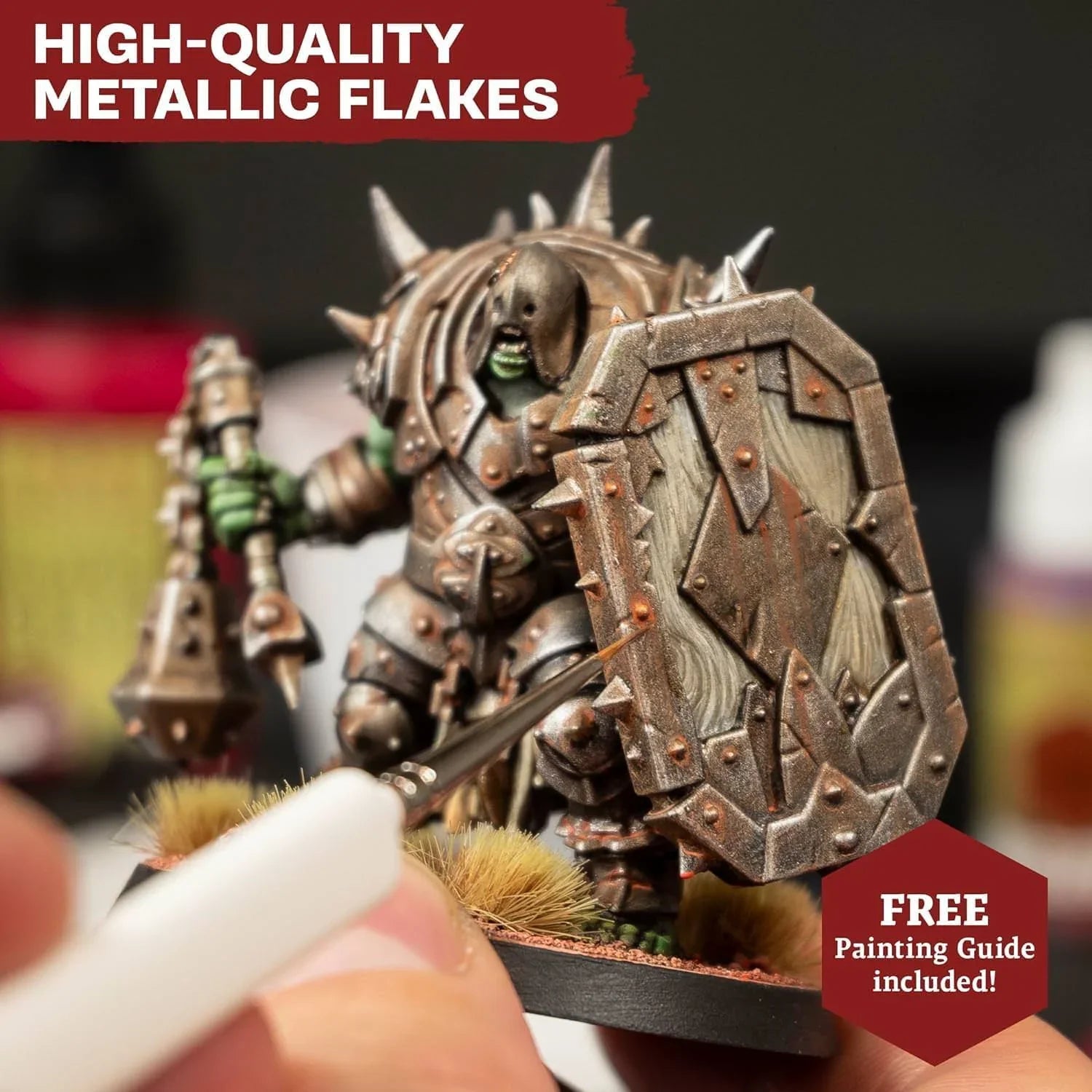 ミニチュアペイント Warpaint Fanatic Metallics Set The Army Painter 高品質メタリックペイントセット 10本18mlドロッパーボトル ステンレスミキシングボール2個付 多彩カラーバリエーション プレミアム樹脂ベース 卓越カバー力 並行輸入品