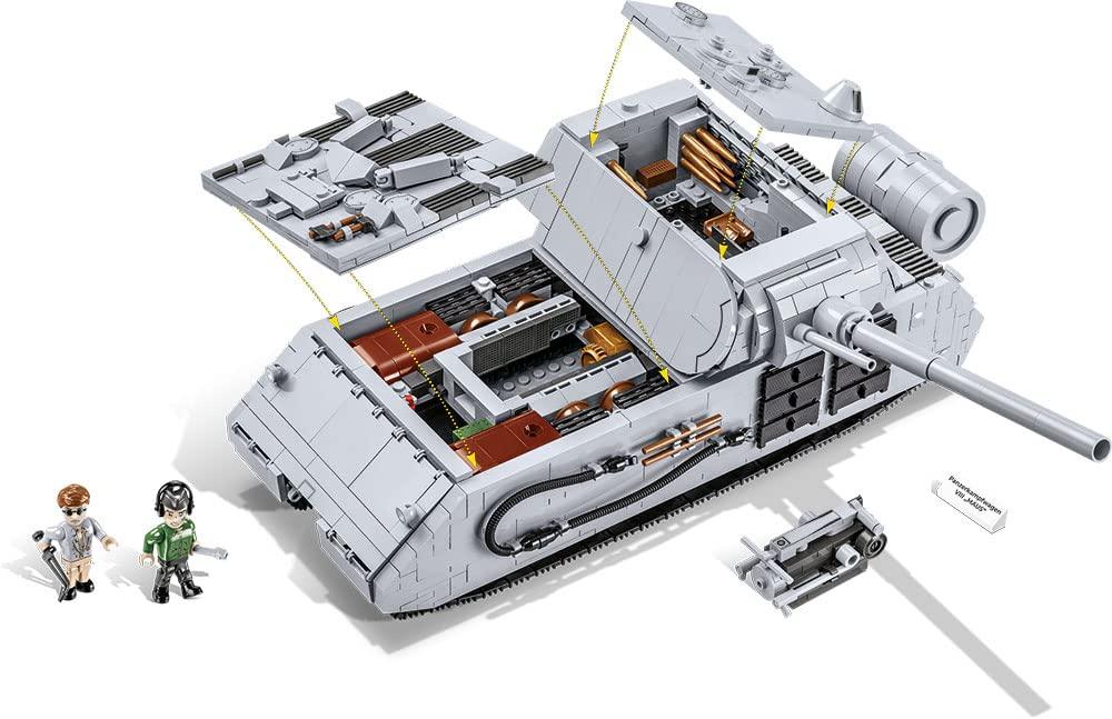 アウトレット品 戦車模型 VIII号戦車 マウス 1/28スケール ドイツ軍モデル Cobi Historical Collection 超重戦車 188tの重量を再現 大型砲塔 128mm主砲 75mm副砲 高品質ヨーロッパ製ブロック 組み立て楽しさ完成満足感 台座付ディスプレイ用