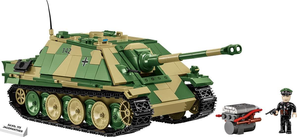 ブロックモデル COBI ヒストリカルコレクション 第二次世界大戦 Sd.Kfz.173 ヤークトパンター戦車2574 ドイツ軍 1:28スケール 950ピース 大型モデル 精密再現 高耐久プリント ギミック搭載 移動可能砲塔 転がるキャタピラ 並行輸入品