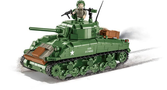 組み立て式ブロック模型 M4シャーマン中戦車 COBI 3044 アメリカ軍 第二次世界大戦 615ピース 精密ディテール エンジン再現 360度回転砲塔 ハッチ開閉可能 戦車兵フィギュア付属 高耐久 プラスチック製 レゴ互換 コレクション向け