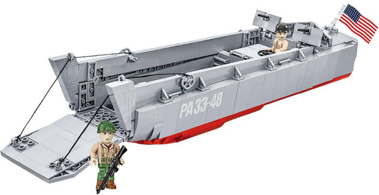 レゴブロック COBI LCVP ヒギンズボート COBI ブロック ブロックモデル 歴史的 上陸用舟艇 35スケール 全長36cm 可動前部ランプ 昇降機構 機関銃可動式 舵 エンジンハッチ 高品質印刷 スタンド付属 ミリタリー コレクターズアイテム 並行輸入品
