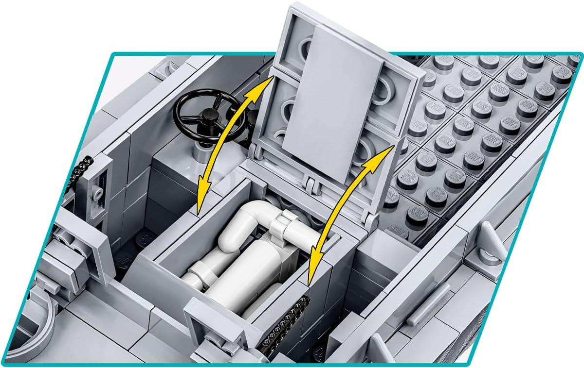 レゴブロック COBI LCVP ヒギンズボート COBI ブロック ブロックモデル 歴史的 上陸用舟艇 35スケール 全長36cm 可動前部ランプ 昇降機構 機関銃可動式 舵 エンジンハッチ 高品質印刷 スタンド付属 ミリタリー コレクターズアイテム 並行輸入品
