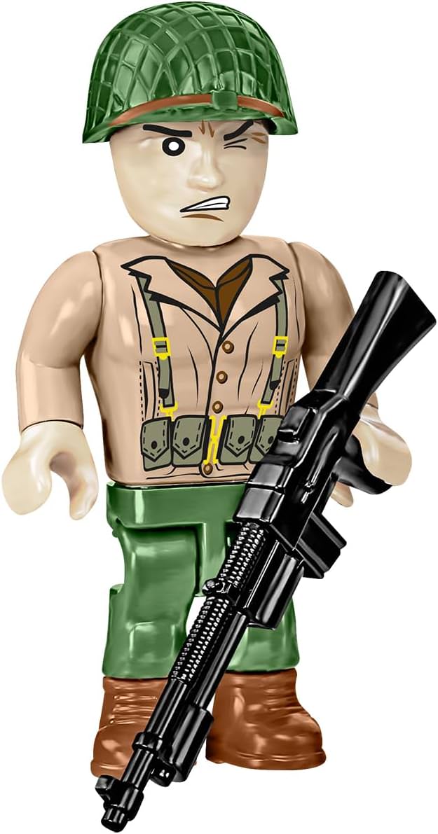 レゴブロック COBI LCVP ヒギンズボート COBI ブロック ブロックモデル 歴史的 上陸用舟艇 35スケール 全長36cm 可動前部ランプ 昇降機構 機関銃可動式 舵 エンジンハッチ 高品質印刷 スタンド付属 ミリタリー