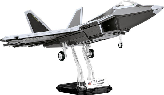 プラモデル Lockheed F-22 Raptor Cobi 世界最高峰 ステルス戦闘機 ブロックモデル 1 48スケール 695ピース 開閉式爆弾倉 コックピット搭乗フィギュア 飛行状態展示対応 専用ディスプレイスタンド付き 高品質ABS樹脂 高精細再現 並行輸入品