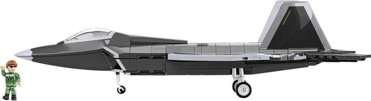 プラモデル Lockheed F-22 Raptor Cobi 世界最高峰 ステルス戦闘機 ブロックモデル 1 48スケール 695ピース 開閉式爆弾倉 コックピット搭乗フィギュア 飛行状態展示対応 専用ディスプレイスタンド付き 高品質ABS樹脂 高精細再現 並行輸入品