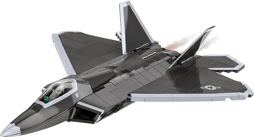 プラモデル Lockheed F-22 Raptor Cobi 世界最高峰 ステルス戦闘機 ブロックモデル 1 48スケール 695ピース 開閉式爆弾倉 コックピット搭乗フィギュア 飛行状態展示対応 専用ディスプレイスタンド付き 高品質ABS樹脂 高精細再現 並行輸入品