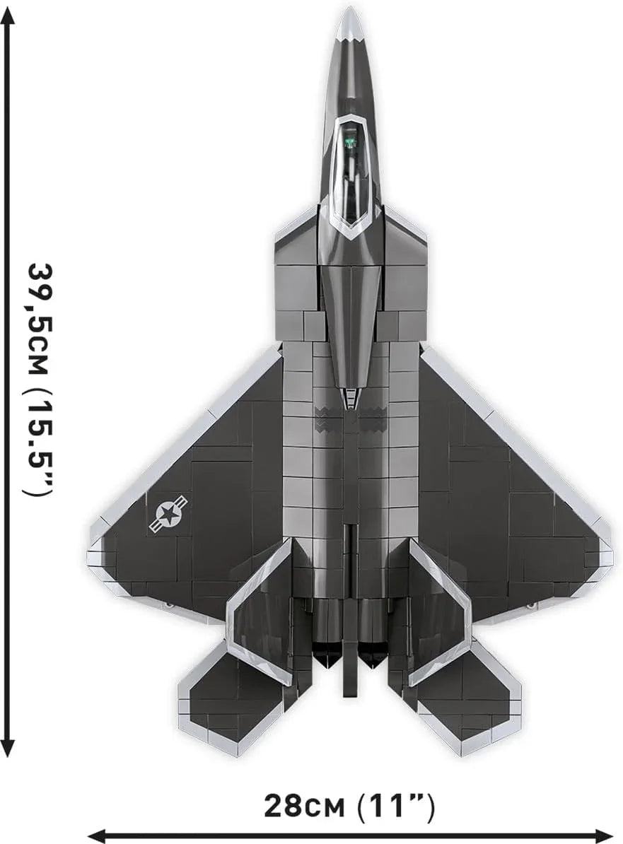 プラモデル Lockheed F-22 Raptor Cobi 世界最高峰 ステルス戦闘機 ブロックモデル 1 48スケール 695ピース 開閉式爆弾倉 コックピット搭乗フィギュア 飛行状態展示対応 専用ディスプレイスタンド付き 高品質ABS樹脂 高精細再現 並行輸入品