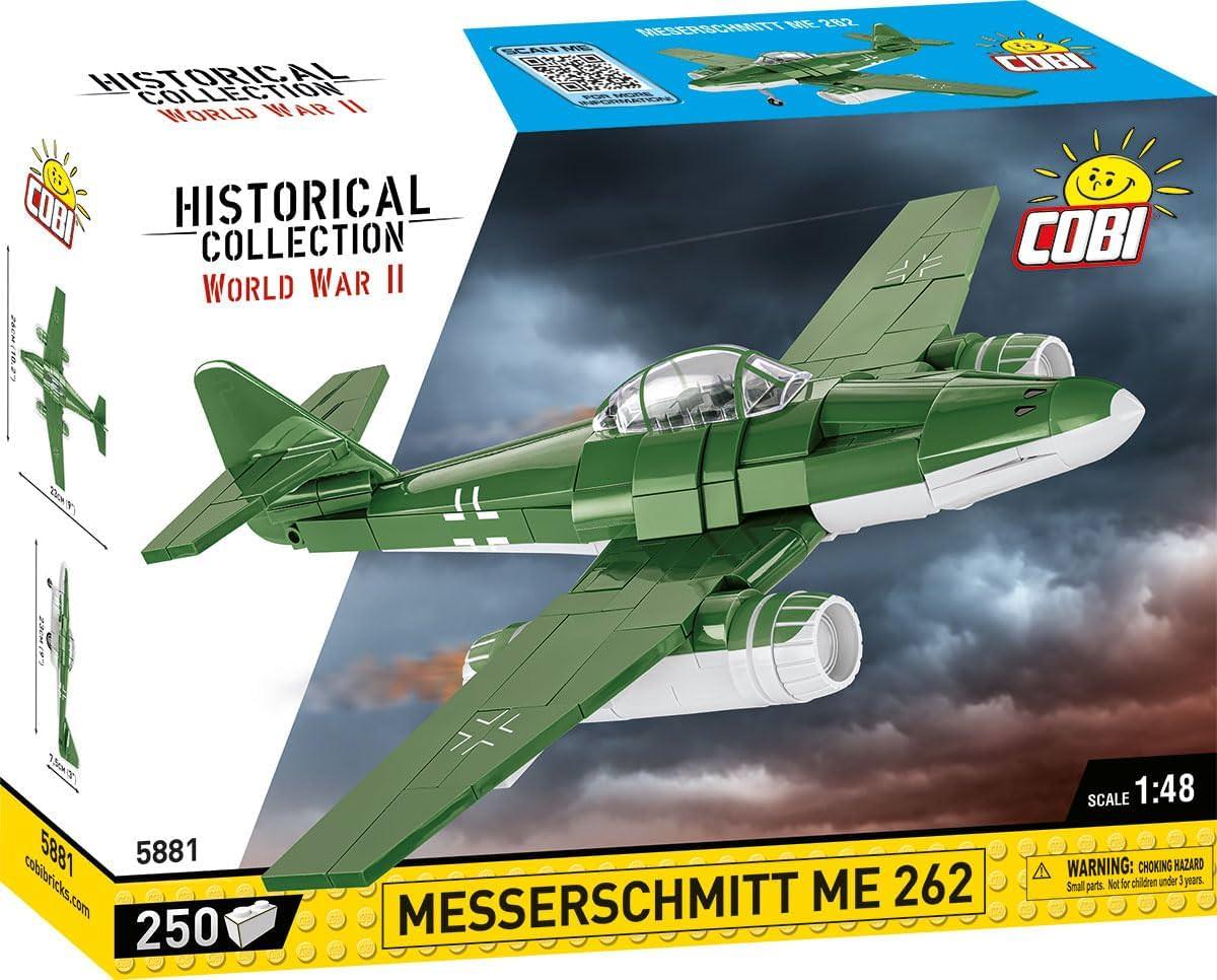 ブロックモデル Messerschmitt Me 262 戦闘機 COBI Historical Collection 第二次世界大戦 世界初 ジェット戦闘機 1 48スケール 高品質 プリント仕様 ステッカー不使用 欧州製 安全基準適合 スイープバック翼 双発ジェットエンジン 並行輸入品