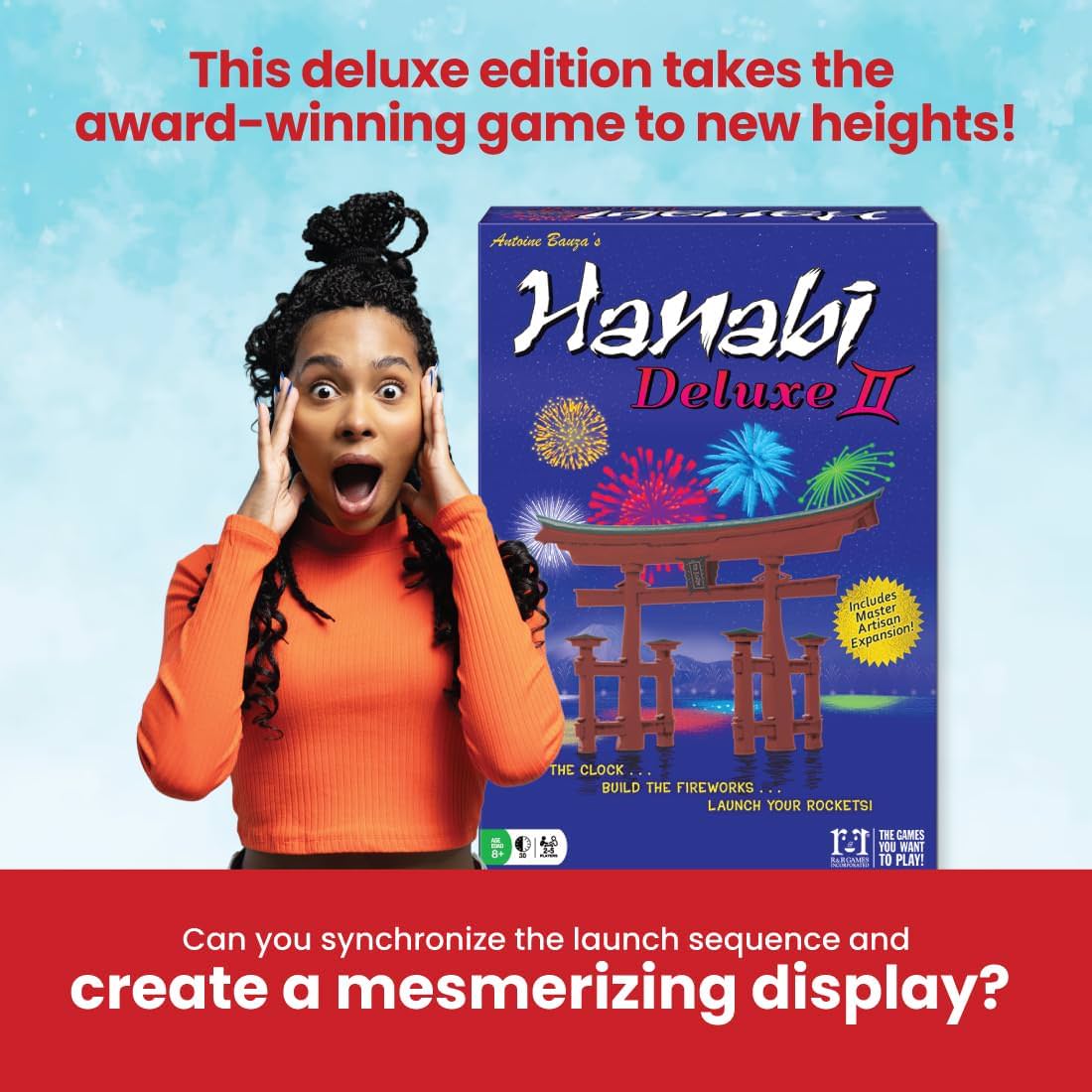 Hanabi Deluxe II [A heart-warming cooperative experience] A luxurious board game for adults where you can immerse yourself in beautiful tiles 
