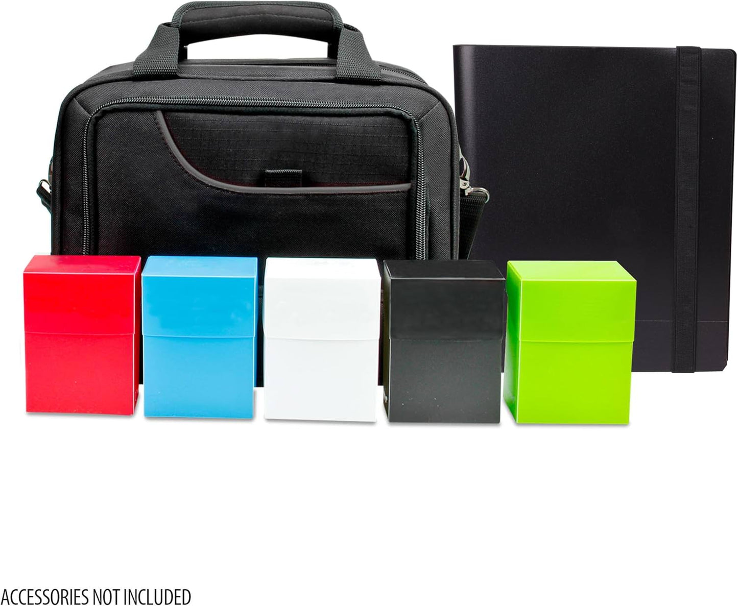 カード収納バッグ USA Gear Card Deck Storage Bag ブラック 耐候性 リップストップナイロン 耐久性 カスタマイズ可能 仕切り板 パッド入り ショルダーストラップ 調節可能 デッキボックス トークン ダイス 保護