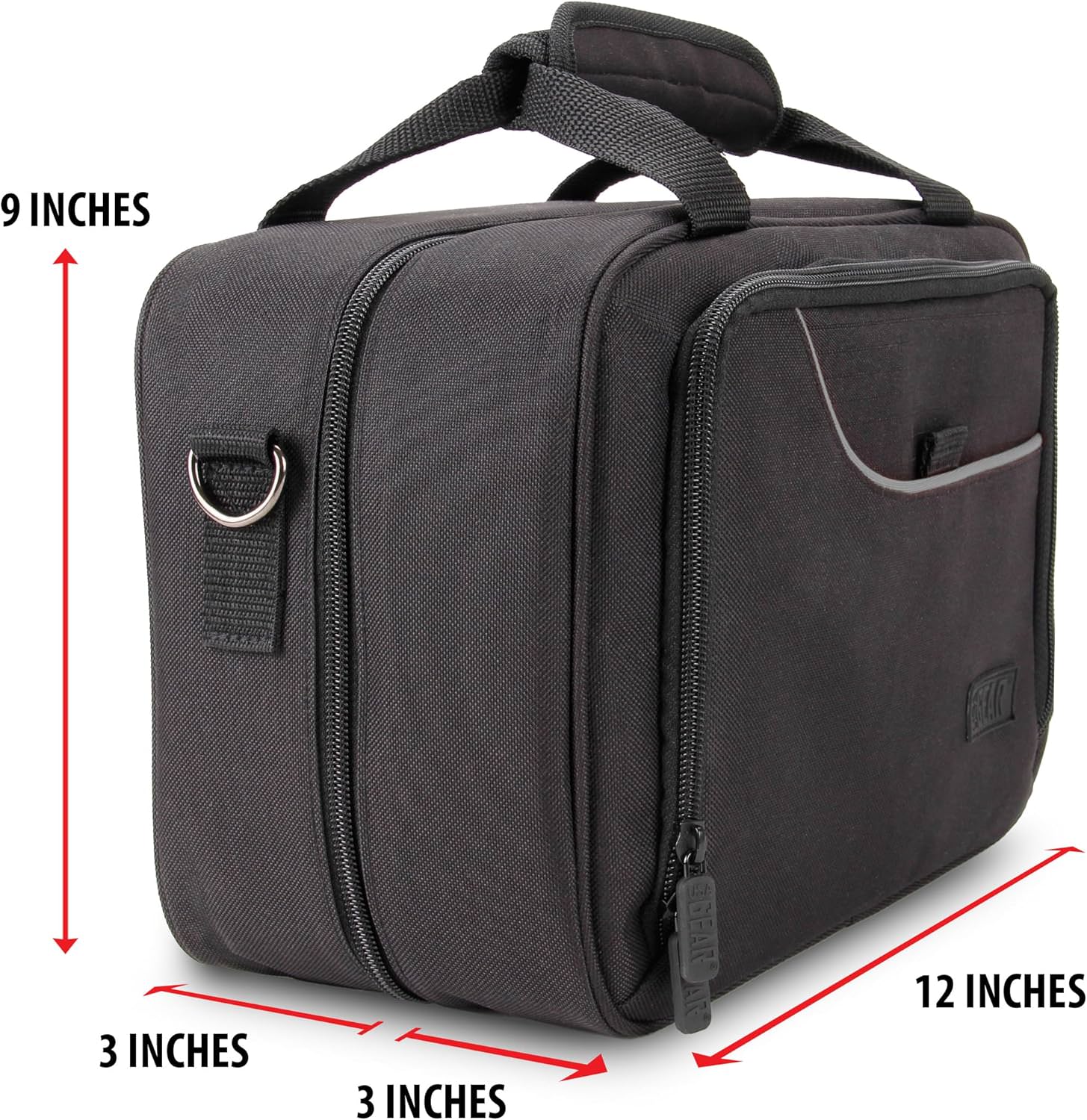 カード収納バッグ USA Gear Card Deck Storage Bag ブラック 耐候性 リップストップナイロン 耐久性 カスタマイズ可能 仕切り板 パッド入り ショルダーストラップ 調節可能 デッキボックス トークン ダイス 保護