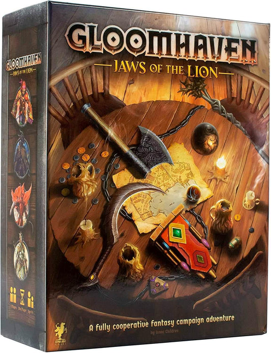 ボードゲーム Gloomhaven Jaws of the Lion キャラクター多数 戦略的カードプレイ プレイ人数1から4人 英語版 チュートリアル付き 簡略化シナリオブック採用 充実コンポーネント ミニチュア多数 各種モンスター多数搭載