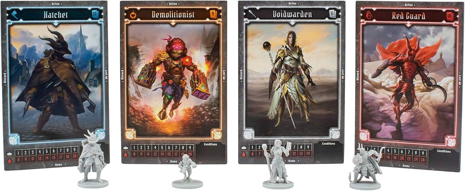 ボードゲーム Gloomhaven Jaws of the Lion キャラクター多数 戦略的カードプレイ プレイ人数1から4人 英語版 チュートリアル付き 簡略化シナリオブック採用 充実コンポーネント ミニチュア多数 各種モンスター多数搭載