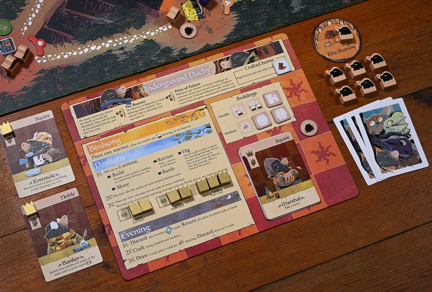 ボードゲーム拡張セット Root The Underworld Expansion Underground Duchy Corvid Conspiracy 新派閥 戦略性拡張 Mountain Map Lake Map 地下公国 カラス一族 英語版 日本語説明書なし