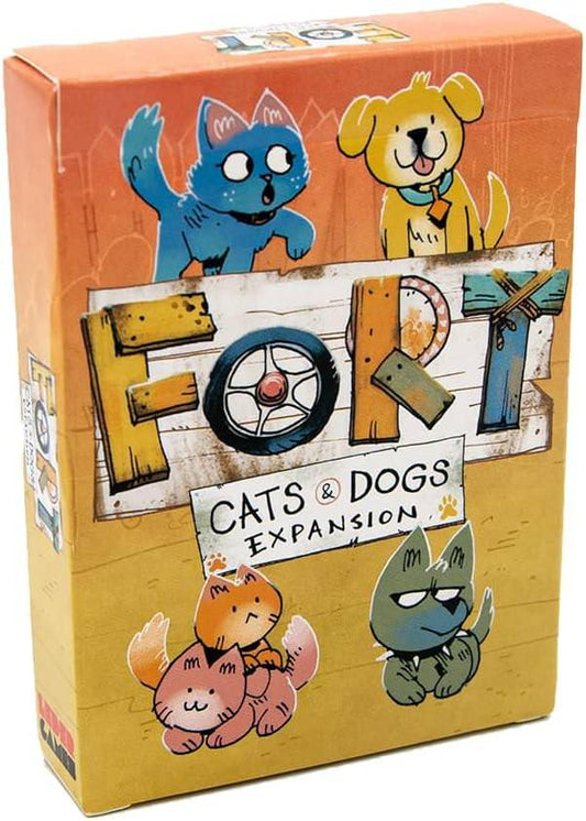 [ボードゲーム] FORT: CATS & DOGS EXPANSION フォート：キャッツ&ドッグス 拡張 人気ボードゲームFort拡張セット 犬と猫モジュール追加 新戦略要素 ベースゲーム必須 犬カード18枚 猫カード8枚 犬小屋ボード4つ 英語版 日本語説明書なし