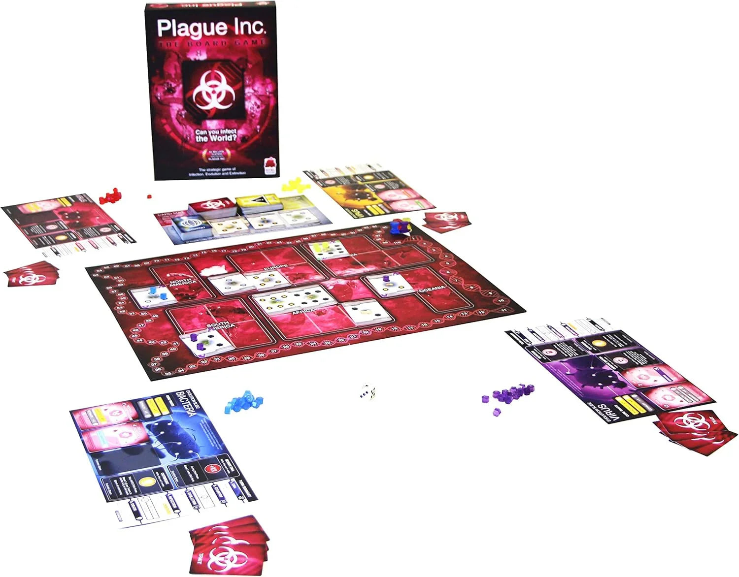 ボードゲーム Plague Inc 感染と進化の戦略 致命的な病原体 進化スライド 特性カード 戦略的な感染拡大 世界制覇リアルなパンデミックシミュレーション インフルエンザ類似症状 