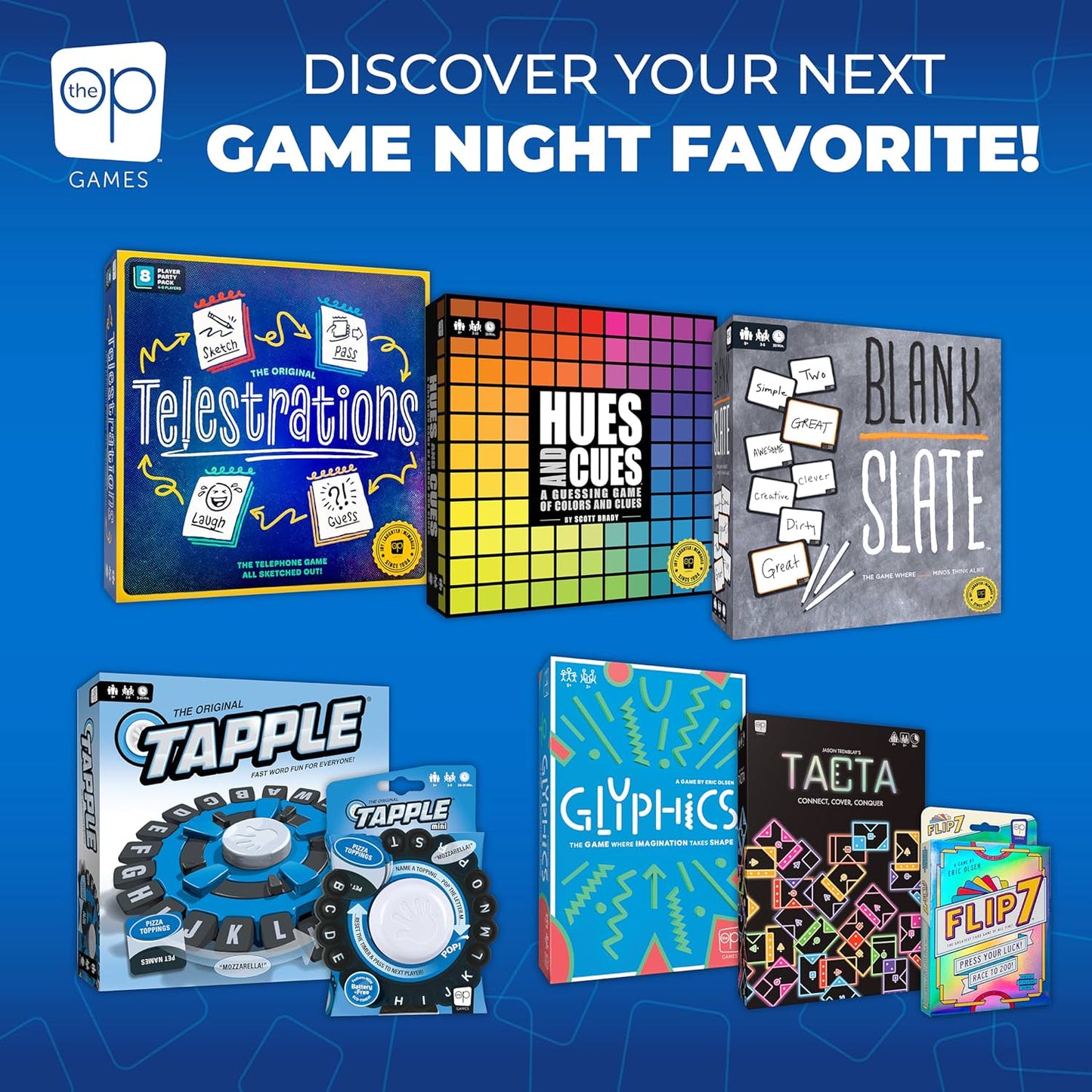 パーティーゲーム HUES and CUES ヒューズアンドキューズ The Op Games Scott Brady 480色 カラースペクトラム ボードゲーム コミュニケーション 色彩感覚 言葉 ヒント 家族 友人 団らん 8歳以上 3-10人 30分 想像力 英語版 日本語説明書なし