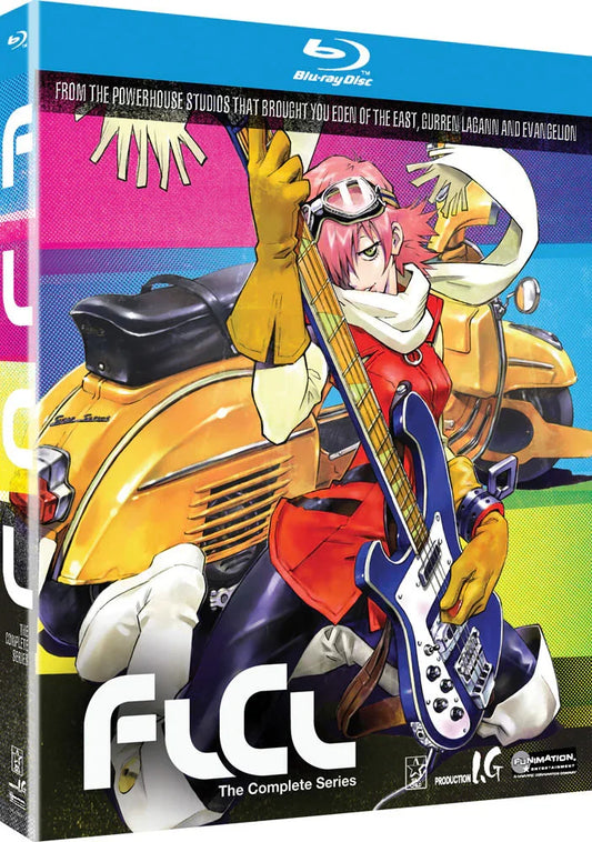 Blu-ray 思春期の狂騒曲を鮮やかに描く FLCL -フリクリ- コンプリートシリーズ GAINAX 1080p高品質 AVCコーデック 平均ビットレート28Mbps 全6話収録 ディレクターコメンタリー ミュージックビデオ NGシーン 
