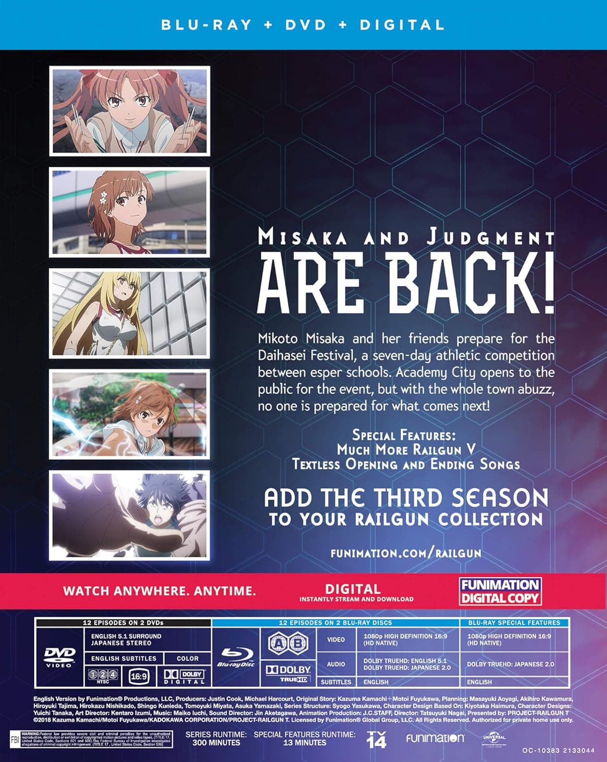 とある科学の超電磁砲T 大覇星祭編 Blu-ray BOX 全12話＋特典映像収録