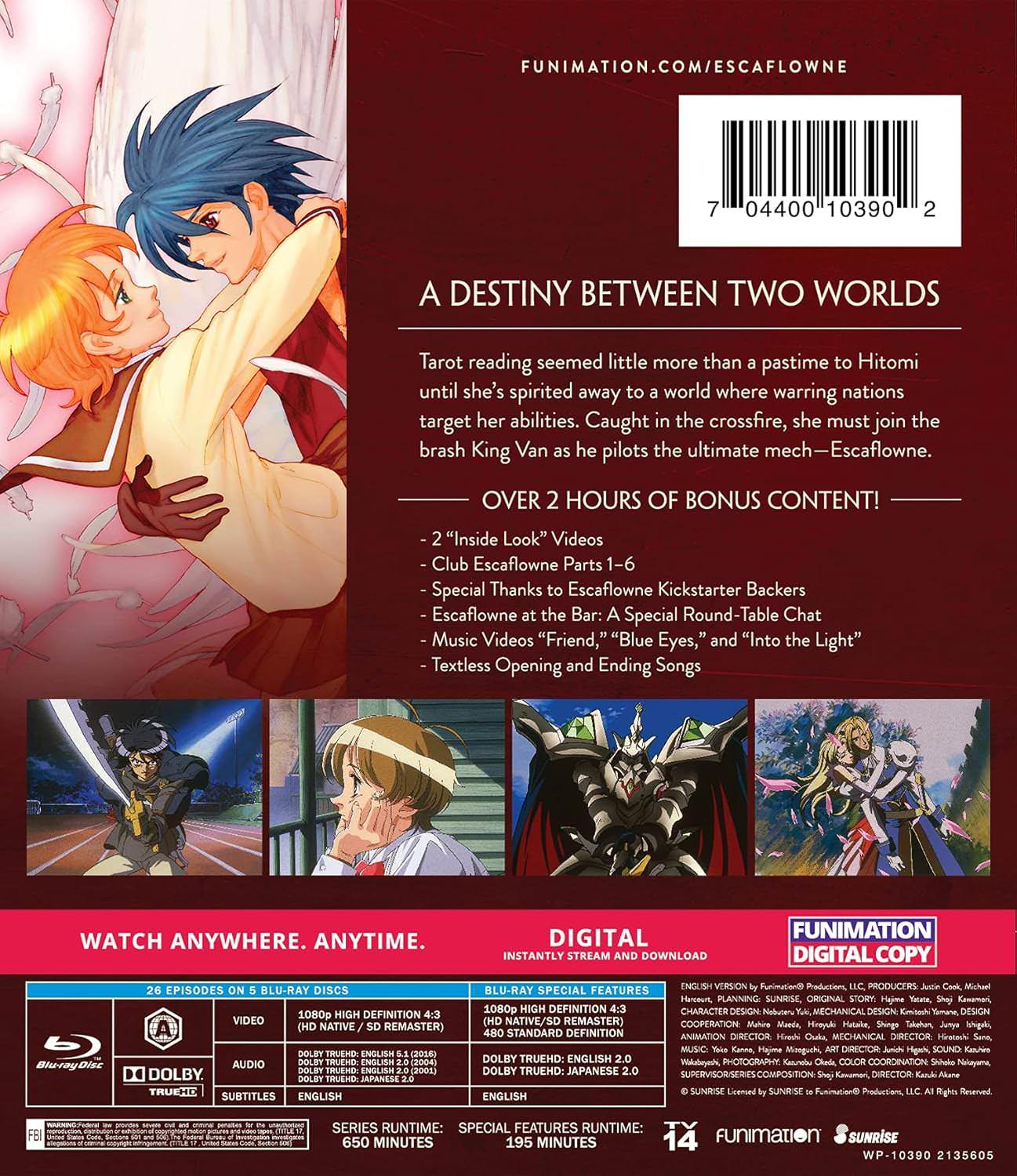 アニメーション Blu-ray 天空のエスカフローネ Complete Series Classics サンライズ 赤根和義監督 90年代異世界ファンタジー メカアクション 全26話収録 1080p HD Remaster 特典映像多数収録 高画質音声新技術による復刻
