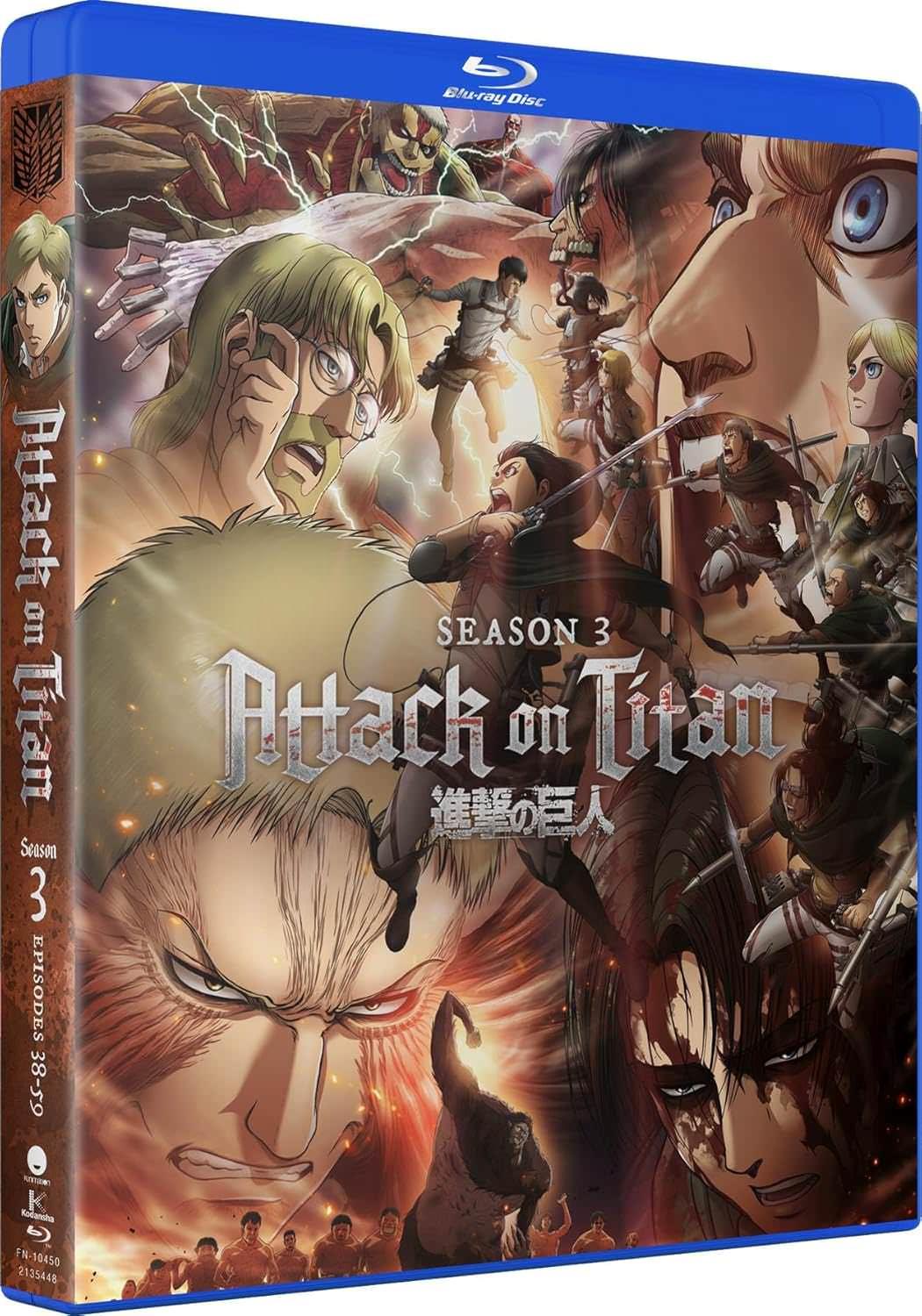 Blu-ray 進撃の巨人 シーズン3 コンプリート 荒木哲郎 小林雅 高画質 高音質 全話収録 550分 壮絶な戦い 王政編 シガンシナ区奪還編 迫力ある映像美 音響再現 人気アニメシリーズ 