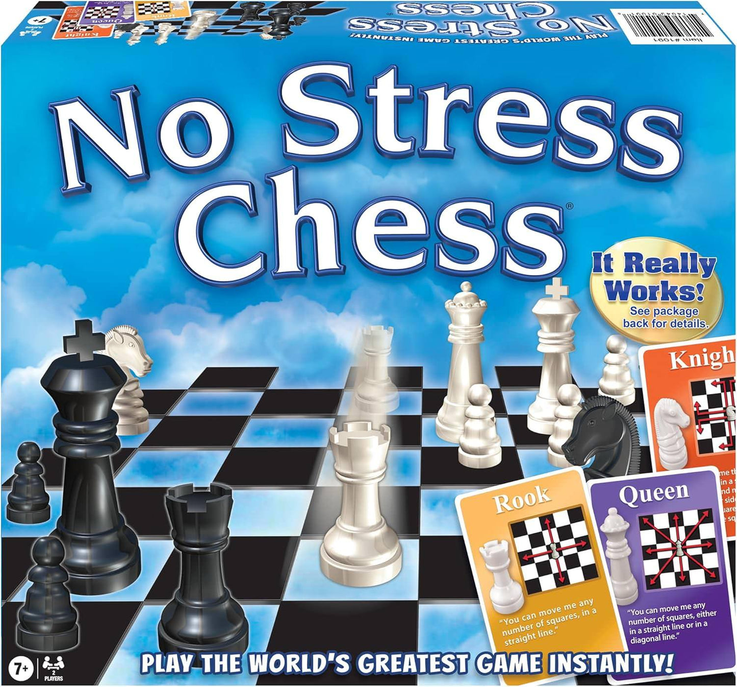 ボードゲーム No Stress Chess ノーストレスチェス イラスト付きカード 両面ゲームボード アクションカード使用 簡単習得段階的移行 初心者上級者対応 戦略的思考育成論理的思考強化幅広い年齢対象親子友達独学対応 英語版 日本語説明書なし