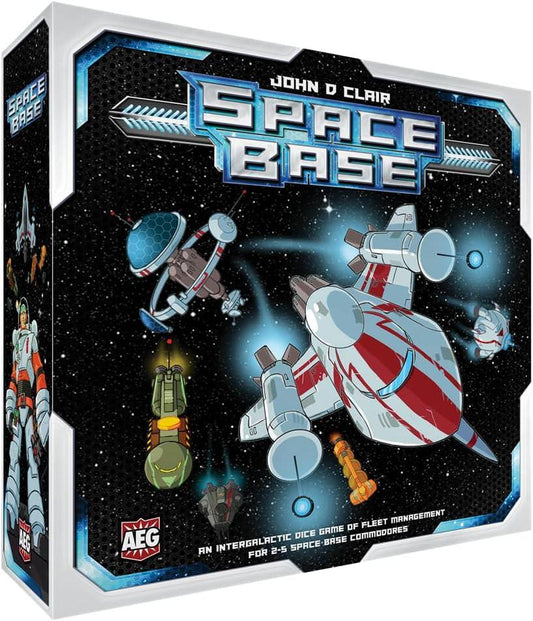 ボードゲーム Space Base 宇宙艦隊戦略ゲーム Field Manual 銀河舞台 小型艦隊指揮 ダイス振る全員報酬 多彩な戦略 エンジン構築 チャージ能力 ターン収入拡大 コマンドコンソール多数 交易採掘 空母勢力拡大 植民地設立 英語版 日本語説明書なし