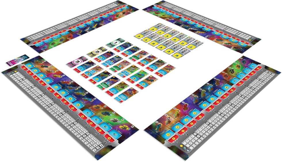 ボードゲーム Space Base 宇宙艦隊戦略ゲーム Field Manual 銀河舞台 小型艦隊指揮 ダイス振る全員報酬 多彩な戦略 エンジン構築 チャージ能力 ターン収入拡大 コマンドコンソール多数 交易採掘 空母勢力拡大 植民地設立 英語版 日本語説明書なし