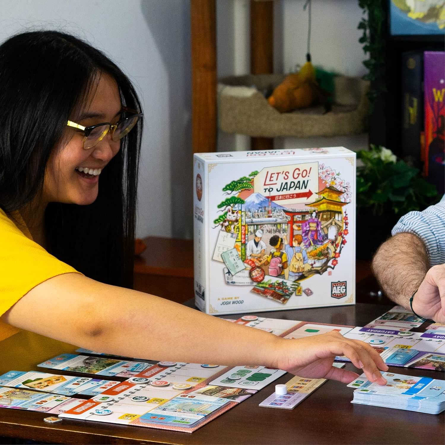 ボードゲーム Let's Go To Japan 日本旅行 戦略的 AEG 東京 京都 旅程 1週間 160枚 カード 1人-4人 45分 10歳以上 英語版 日本語説明書なし