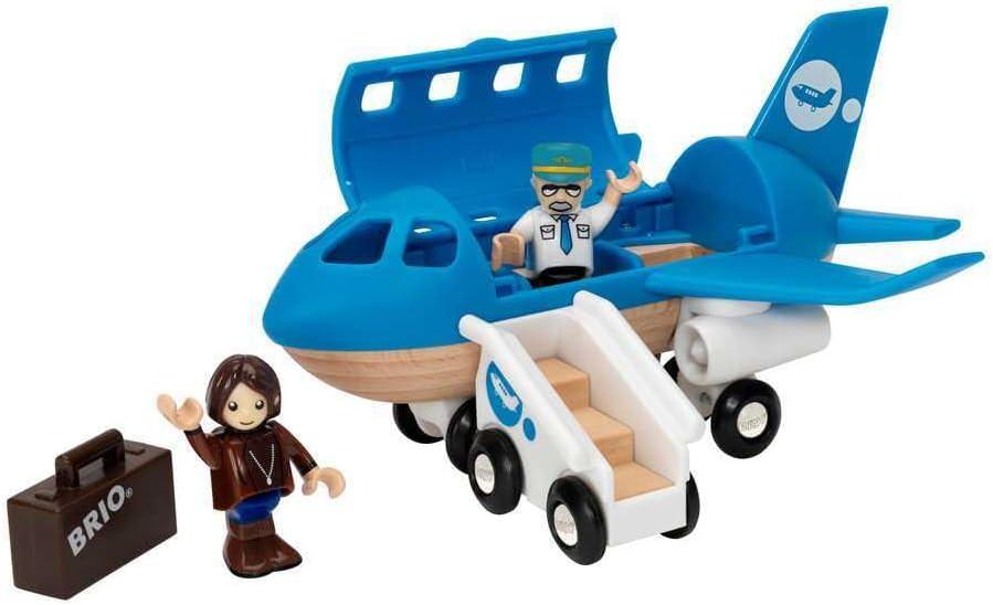 知育玩具 ブリオ 木製 飛行機トレイン ブリオ 老舗メーカーの高品質木製玩具 創造力と学びを促進する温かみのある木の質感 安全設計で小さな手にも優しい設計 洗練されたシンプルデザインで遊びながら手先器用さ協調性 並行輸入品