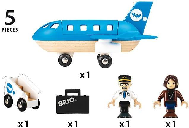 知育玩具 ブリオ 木製 飛行機トレイン ブリオ 老舗メーカーの高品質木製玩具 創造力と学びを促進する温かみのある木の質感 安全設計で小さな手にも優しい設計 洗練されたシンプルデザインで遊びながら手先器用さ協調性 並行輸入品