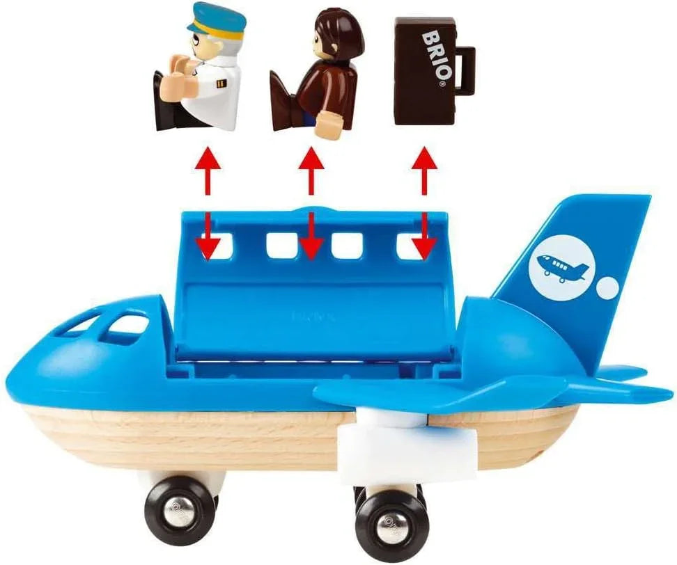 知育玩具 ブリオ 木製 飛行機トレイン ブリオ 老舗メーカーの高品質木製玩具 創造力と学びを促進する温かみのある木の質感 安全設計で小さな手にも優しい設計 洗練されたシンプルデザインで遊びながら手先器用さ協調性 並行輸入品