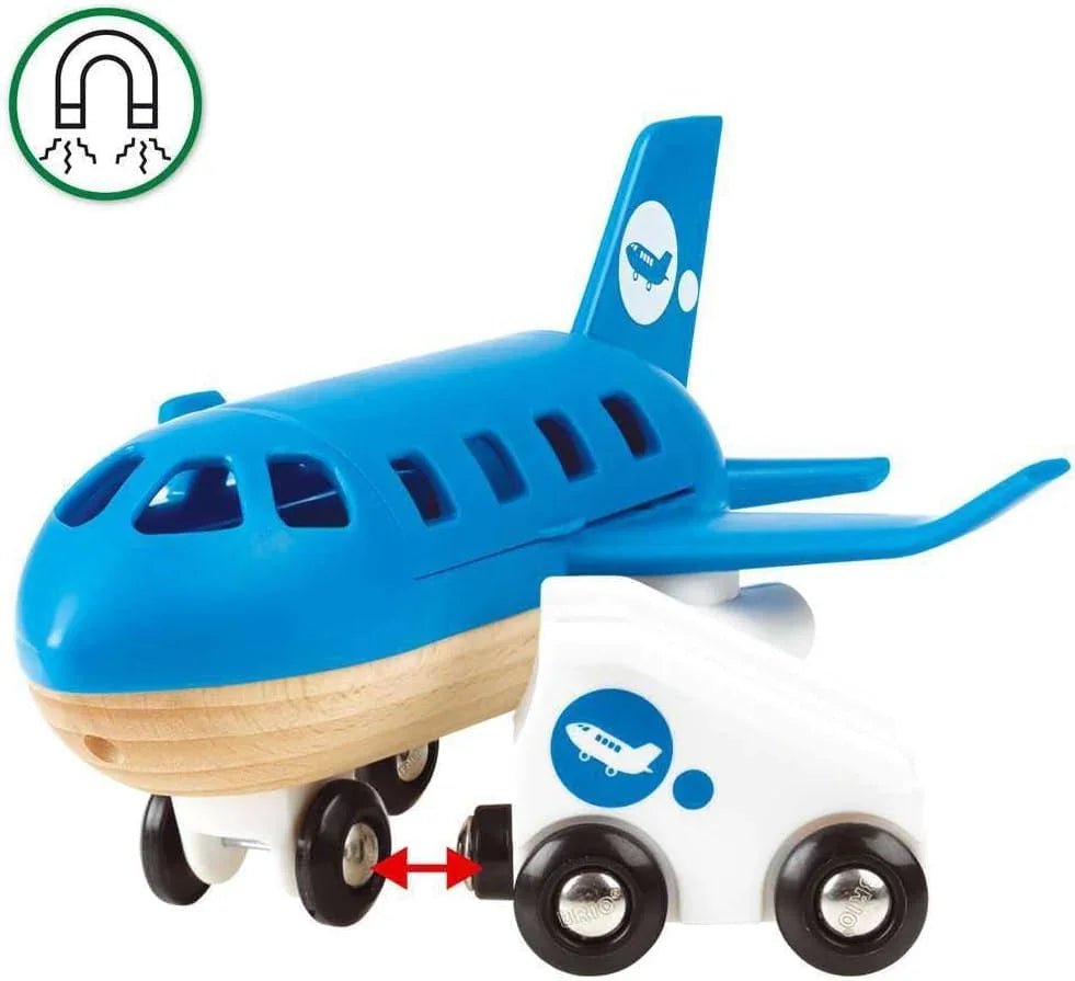 知育玩具 ブリオ 木製 飛行機トレイン ブリオ 老舗メーカーの高品質木製玩具 創造力と学びを促進する温かみのある木の質感 安全設計で小さな手にも優しい設計 洗練されたシンプルデザインで遊びながら手先器用さ協調性 並行輸入品