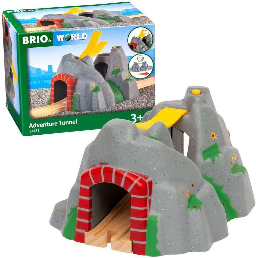 木製レールシリーズ BRIO アドベンチャートンネル 33481 スウェーデン製 木製玩具 山型トンネル 効果音付き 吊り橋 3歳以上 想像力育成 冒険心刺激 FSC認証 安全設計 - Trade Center