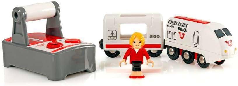 アウトレット品 知育玩具 BRIOリモートコントロールトラベルトレイン 33510 BRIO 36か月以上対応 木製レール遊び対応 高品質耐久性安全設計 操作簡単前進後退ライトサウンド搭載 複数周波数切替可能 互換性IKEA無印良品対応
