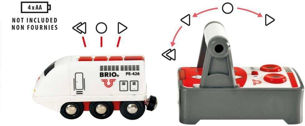 アウトレット品 知育玩具 BRIOリモートコントロールトラベルトレイン 33510 BRIO 36か月以上対応 木製レール遊び対応 高品質耐久性安全設計 操作簡単前進後退ライトサウンド搭載 複数周波数切替可能 互換性IKEA無印良品対応