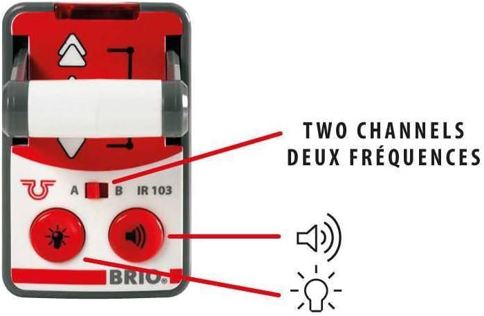 知育玩具 BRIOリモートコントロールトラベルトレイン 33510 BRIO 36か月以上対応 木製レール遊び対応 高品質耐久性安全設計 操作簡単前進後退ライトサウンド搭載 複数周波数切替可能 互換性IKEA無印良品対応 手先運動能力向上想像力育成